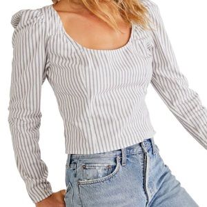 FREE PEOPLE - NWT “Caroline” fitted blouse, size S or M.